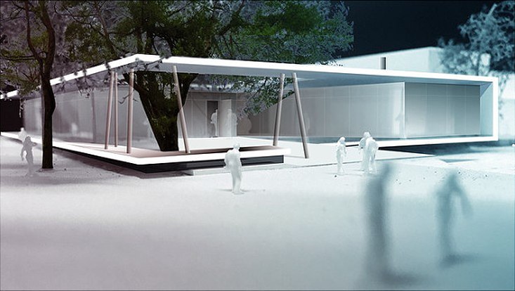 Archtiktonischer Entwurf des Neubaus