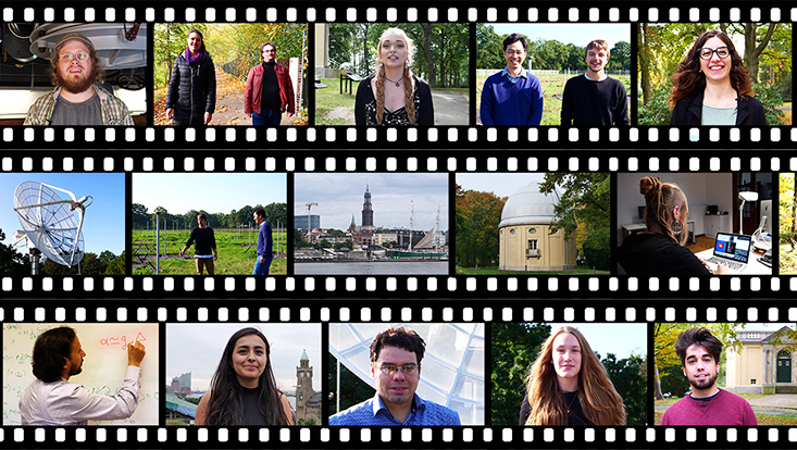 Filmrolle mit vielen jungen Menschen.